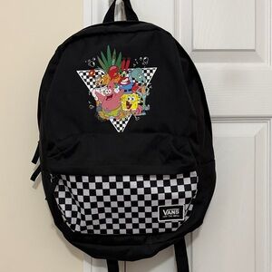 Vans Black and White Checkered SpongeBob Backpack